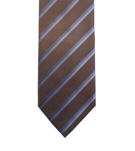 Søren Skifter slips - Stålgrå m. blå striber