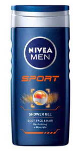 Sport 24H Fresh Effect Shower Gel (250ml) - Nivea Men
