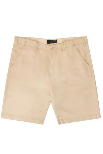 Beige hør shorts (Adapt-a-Waist) - Ed Baxter