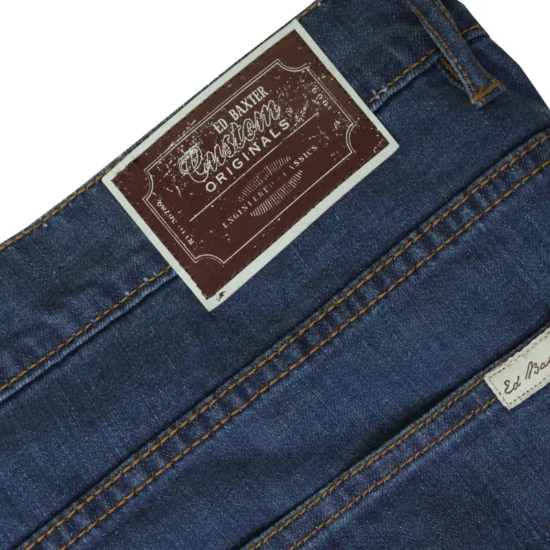 Ed Baxter Blå jeans m. stretch (Stonewash)  (32")