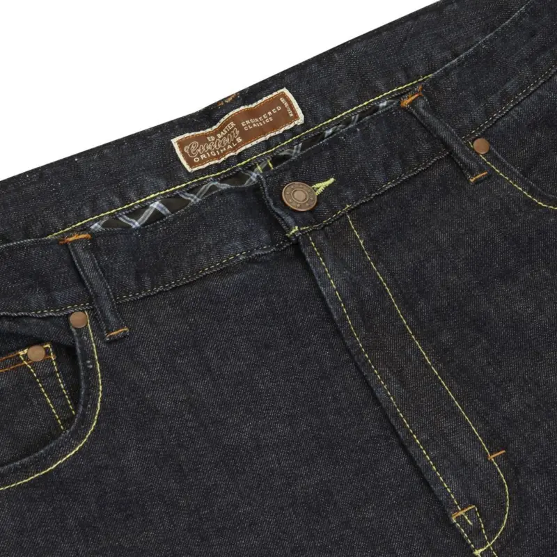 Dark denim stretch fit jeans (32") - Ed Baxter