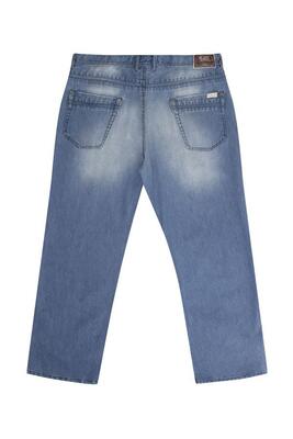 Forvasket lys denim blå jeans (30") - Ed Baxter