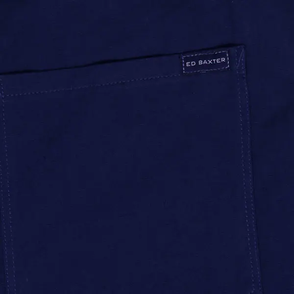 Navyblå hør shorts - Ed Baxter