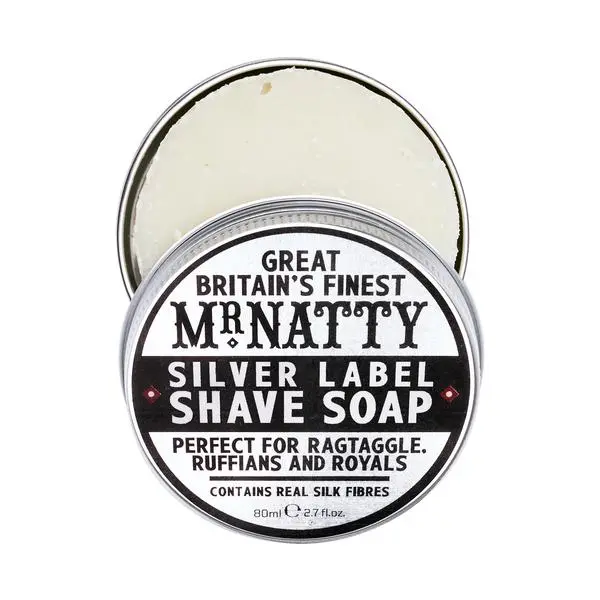 Mr. Natty Silver Label Shave Soap - barberingssæbe (80 gr.)