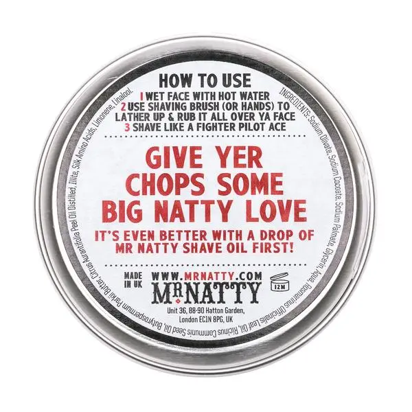 Mr. Natty Silver Label Shave Soap - barberingssæbe (80 gr.)