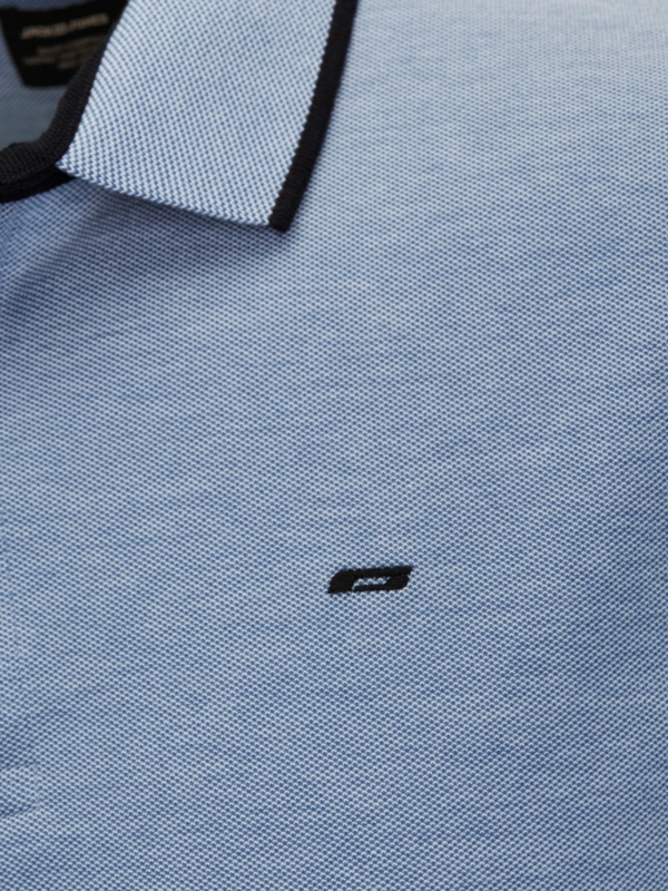 Blå-meleret - Broderi