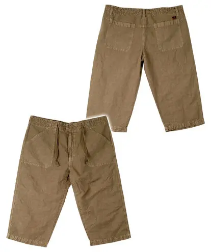 3/4-lange hør shorts (Tall)