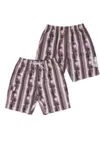 Ed Baxter badeshorts m. print (Navy/Rød)