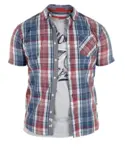 D555 skjorte + T-shirt (Navy/Rød) (K/Æ) (Tall)
