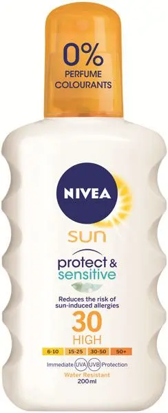 Husk Par Blive ved Nivea - Sun Protect & Sensitive Spray Faktor 30 (200ml)