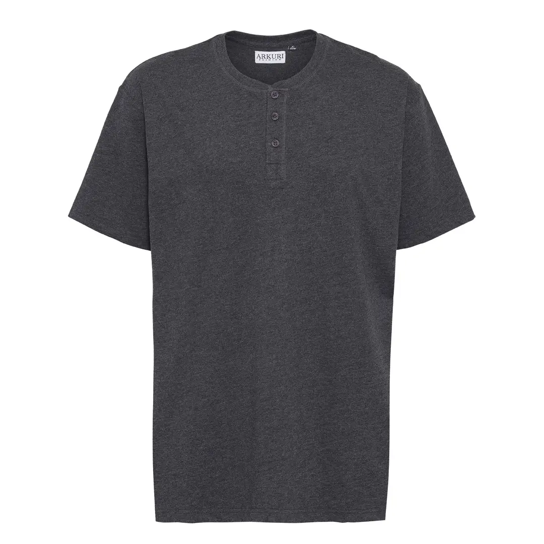 Koksgrå Grandad T-shirt - Fashion