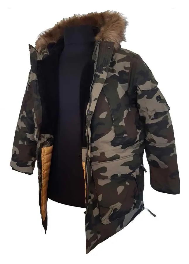 slap af lærling kit Camouflage vinterjakke m. for - Jack & Jones