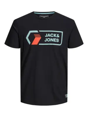 Sort T-shirt m. print - Jack & Jones