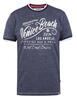 Mørk Navymeleret T-shirt m. "Venice Beach" print - D555
