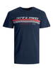 Navyblå T-shirt m. "Jack&Jones" print - Jack & Jones