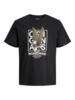 Sort T-shirt med Ørn og Skull print - Jack & Jones