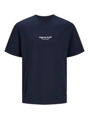 Mørk navy T-shirt med "Originals Studio" print - Jack & Jones