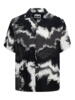Koksgrå/sort/hvid skjorte i abstrakt mønster (K/Æ) - Jack & Jones