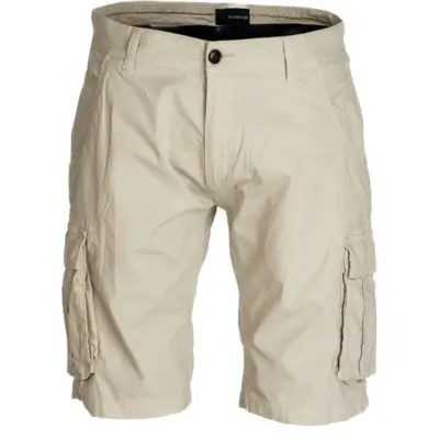 Lys beige Cargo shorts med 6 lommer - Finesmekker