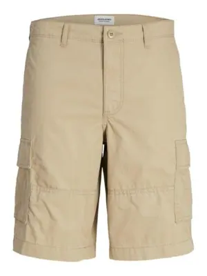 Sandfarvede cargo shorts i bomuld - Jack & Jones