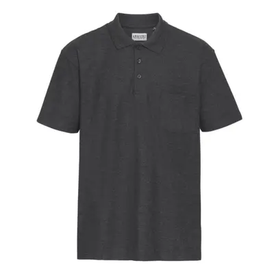 Lang koksgrå polo-shirt (TALL) - ARKURI Fashion