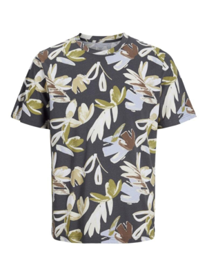 Grå T-shirt med blomsterprint - Jack & Jones