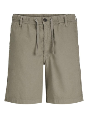Støvet oliven bomuld/hør shorts - Jack & Jones