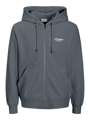 Grå/blå zip hoodie - Jack & Jones.