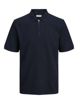 Navyblå polo med lynlås - Jack & Jones