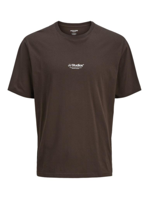 Brun T-shirt med hvidt logo - Jack & Jones