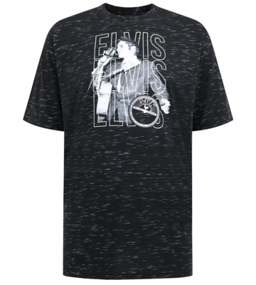 Sort T-shirt med Elvis Presley print