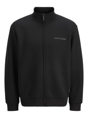 Sort sweatshirt med lynlås og høj krave - Jack & Jones