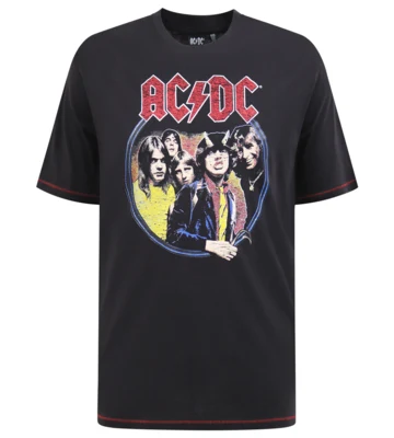 Sort AC/DC T-shirt med Highway to Hell print
