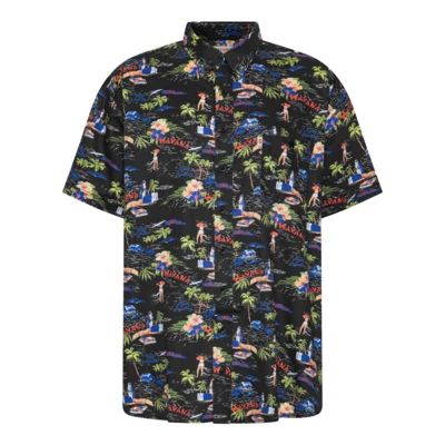 Sort skjorte med Havana print
