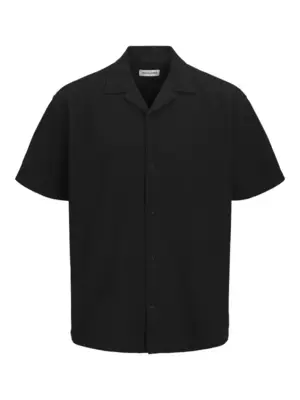 JJGLOBAL Black Waffle Resort Shirt