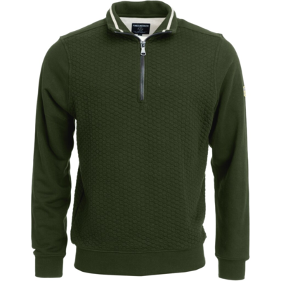 Olivengrøn half zip sweatshirt