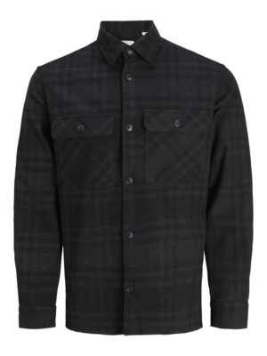 JPRRAYLE Black Melange Check Overshirt