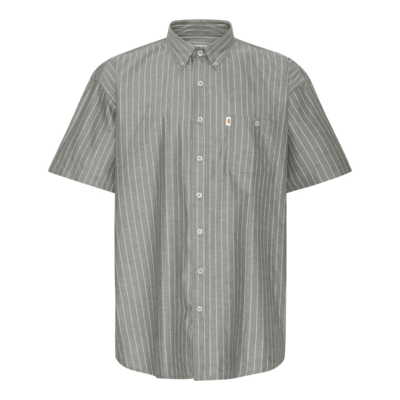 Grå skjorte med hvide striber