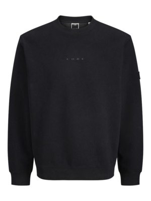 JCOPOINT Black Sweat Bagde Crew Neck