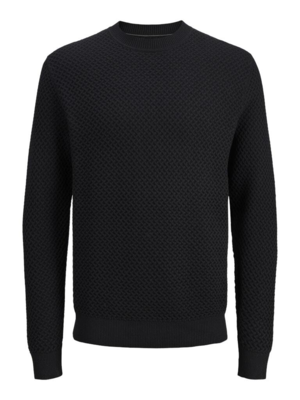 JPRBLUBARKLEY Black Knit Crew Neck