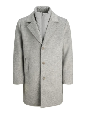 JPRBLASTANFORD Grey Melange Overcoat