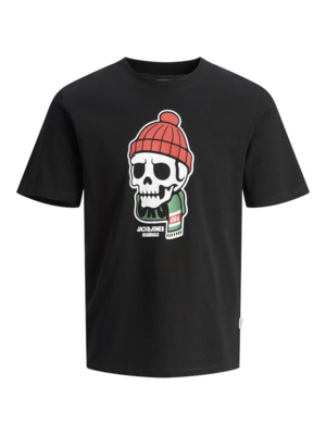 JORHOLIDAY Black Skull Tee
