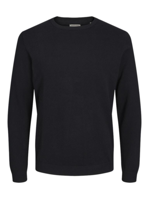 JJEBASIC Black Knit Crew Neck