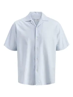 JJEBREEZE Celestial Blue Linen Blend Resort Shirt