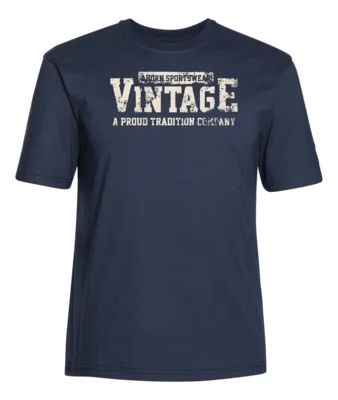 Navyblå T-shirt med vintage print