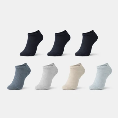 Bambus footies (Ensfarvet) (7 par footies)